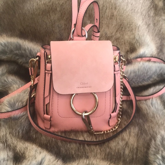 Chloe Handbags - NWT Chloe Mini Faye leather & suede Backpack